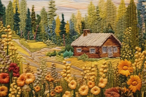 3D Wool Embroidery Cute Cottage Review
