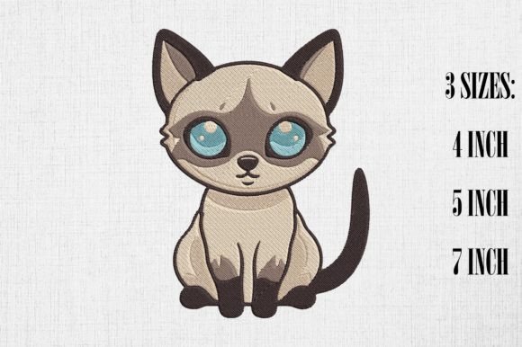 Cute Kawaii Siamese Cat Embroidery Review