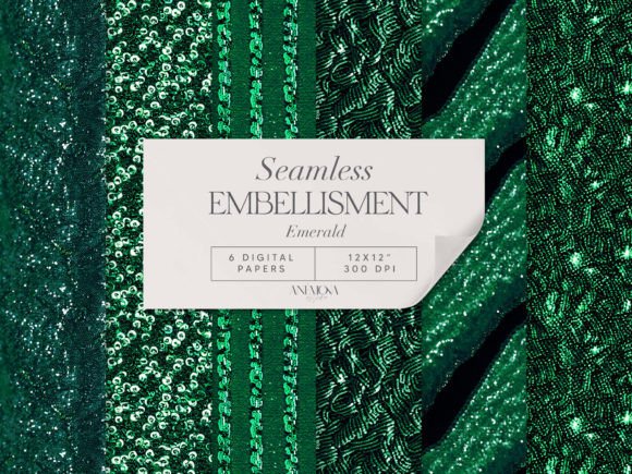 Emerald Embroidery Sequin Fabric Paper Review