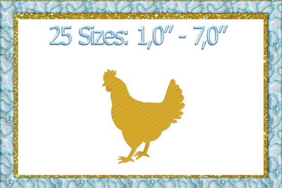 Hen Embroidery Design