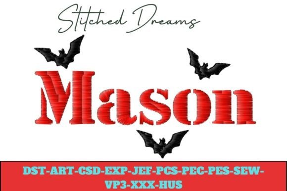 Mason Embroidery Design