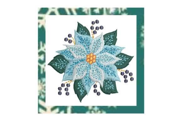 Poinsettia Embroidery 4x4