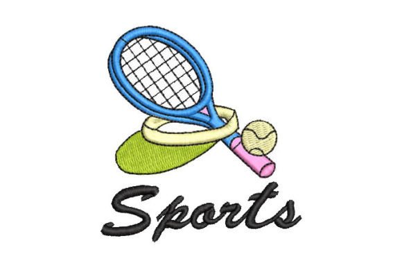 Tennis Racket with Ball Embroidery Design Review