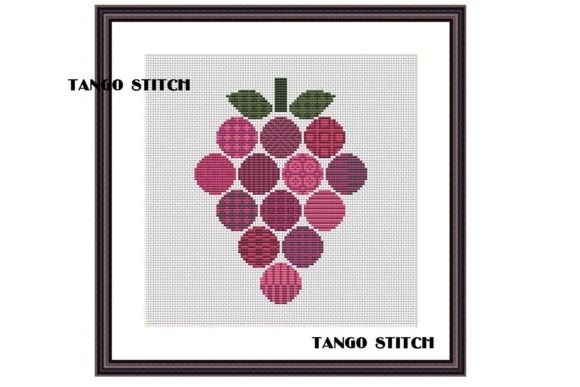 Violet Grape Ornament Embroidery Design
