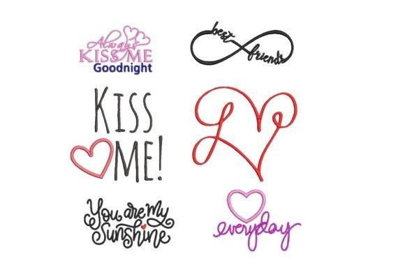 Writings Machine Embroidery Set